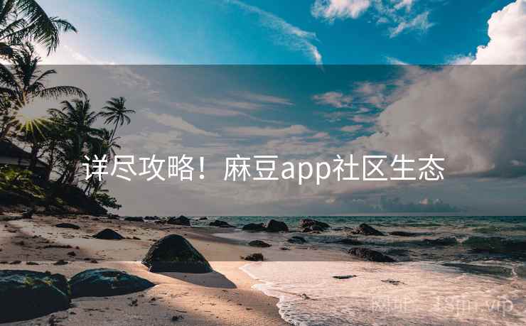详尽攻略！麻豆app社区生态